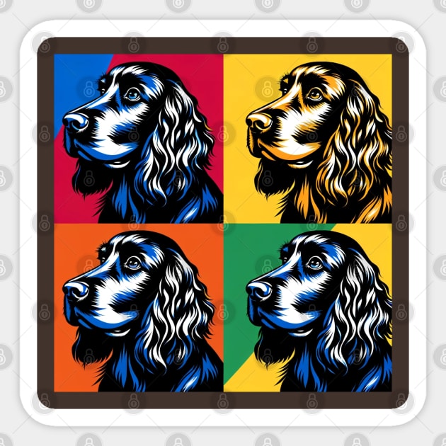 Field Spaniel Pop Art - Dog Lovers Sticker by PawPopArt